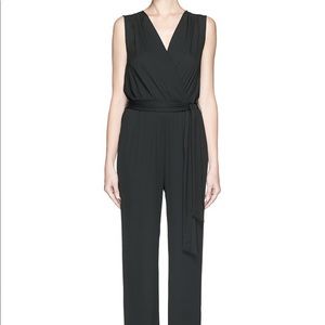 DVF wrap jumpsuit in black